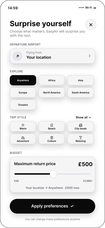 NAVX low fidelity surprise yourself filters screen